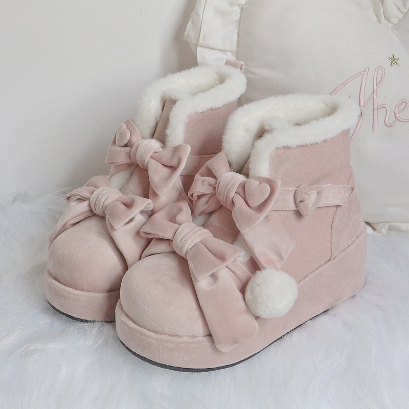 Kawaii Thick-Soled Lolita Snow Boots 7 Kawaii Thick-Soled Lolita Snow Boots - Image 5