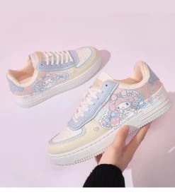 Kawaii Trend Graffiti My Melody Sneakers 17 Kawaii Trend Graffiti My Melody Sneakers -Kawaii Fashion Shop Kawaii Trend Graffiti My Melody Sneakers 6
