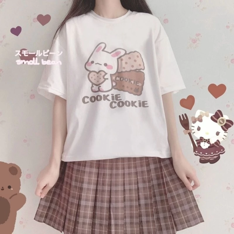 Kawaii Bunny Cookie T-shirt 6 Kawaii Bunny Cookie T-shirt - Image 4