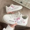 Kawaii White Hello Kitty Print All-match Sneakers -Kawaii Fashion Shop Kawaii White Hello Kitty Print All match Sneakers 1