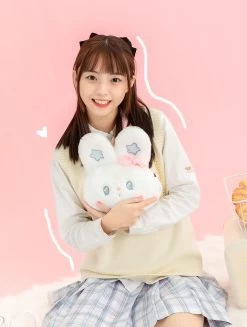 Kawaii White Plush Rabbit Messenger Bag -Kawaii Fashion Shop Kawaii White Plush Rabbit Messenger Bag 10