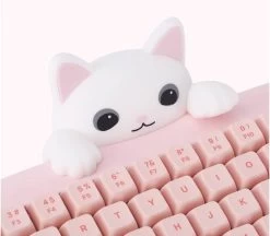 Kawaii Cat-Shaped Pink Wireless Bluetooth Mechanical Keyboard 14 Kawaii Cat-Shaped Pink Wireless Bluetooth Mechanical Keyboard -Kawaii Fashion Shop Kawaii cat shaped pink wireless bluetooth mechanical keyboard 4