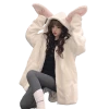 Kawaii Cute White Rabbit Plush Coat -Kawaii Fashion Shop KawaiiCuteWhiteRabbitPlushCoatCute1
