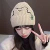 Cute Teddy Beanie -Kawaii Fashion Shop Knitted Hat Women Wool Thread Knit Cap Fashion Casual Hip hop Couples Cute Cartoon Bear Girl 5