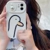 Cute 3D Cartoon Duck IPhone Case -Kawaii Fashion Shop Korea Cute 3D Cartoon Duck Push Pull Camera Lens Protective Phone Case For iPhone 13 12