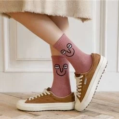 Funky Socks -Kawaii Fashion Shop Korea Funky Harajuku Trend Women Colorful Funny expression Socks girl kawaii socks Unisex Surprise Mid Women 2