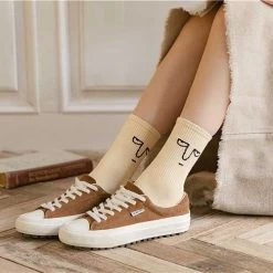 Funky Socks -Kawaii Fashion Shop Korea Funky Harajuku Trend Women Colorful Funny expression Socks girl kawaii socks Unisex Surprise Mid Women 4