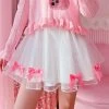 Dolly Tulle Pleated Tutu Skirt -Kawaii Fashion Shop Korean Fashion Mini Skirt Women School Girls Lolita Kawaii White Tulle Pleated Tutu High Waist Skater