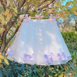 Dolly Tulle Pleated Tutu Skirt -Kawaii Fashion Shop Korean Fashion Mini Skirt Women School Girls Lolita Kawaii White Tulle Pleated Tutu High Waist Skater 2