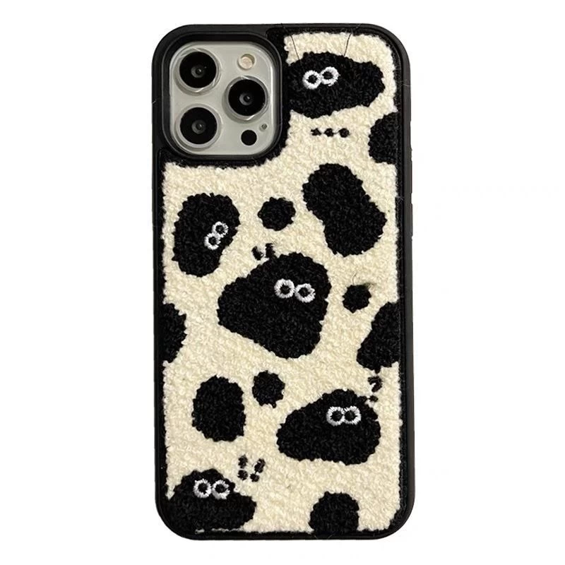 Kawaii Plush Embroidered Briquettes IPhone Case 4 Kawaii Plush Embroidered Briquettes IPhone Case - Image 2
