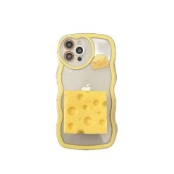 3D Creative Cheese IPhone Case 13 3D Creative Cheese IPhone Case -Kawaii Fashion Shop Korean Relieve Stress Cute Funny Case For iPhone 13 11 12 Pro XS Max XR X 5