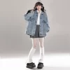 Korean Retro All-match Blue Denim Jacket -Kawaii Fashion Shop Korean Retro All match Blue Denim Jacket 3