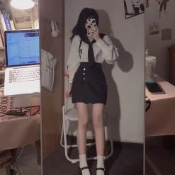 Korean Sailor Uniforms College Style JK Skirt Suit -Kawaii Fashion Shop Korean Sailor Uniforms College Style JK Skirt 7