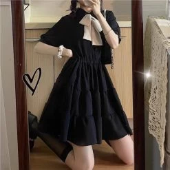 Korean White Sweet One Piece Dress 15 Korean White Sweet One Piece Dress -Kawaii Fashion Shop Korean White Sweet One Piece Dress 6