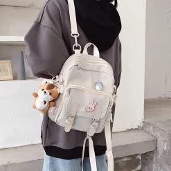 Kawaii Kpop Mini Backpack -Kawaii Fashion Shop Kpop Mini Backpack Kawaii Women Shoulder Bag Multi Function Teenage Girls Canvas Tote SchoolBag Stylish Fashion 4