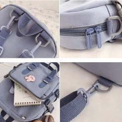 Kawaii Kpop Mini Backpack -Kawaii Fashion Shop Kpop Mini Backpack Kawaii Women Shoulder Bag Multi Function Teenage Girls Canvas Tote SchoolBag Stylish Fashion 5