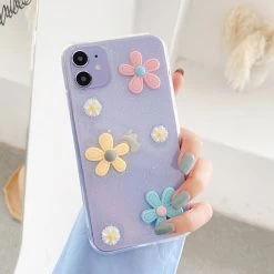 Cute Daisy Flower IPhone Case -Kawaii Fashion Shop LOVECOM Cute Daisy Flower Phone Case For iPhone 13 11 12 Pro Max XR XS Max 2