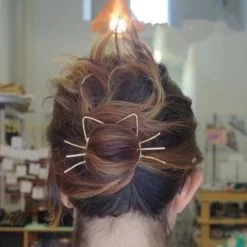Meow Metal Hair Clip