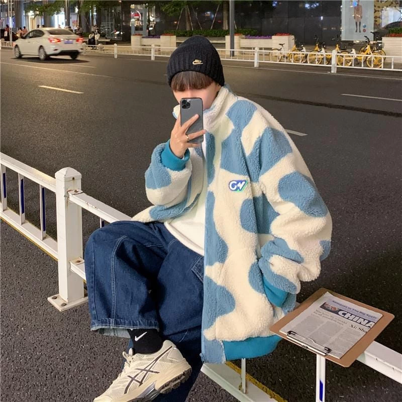 Korean Fashion Dairy Cow Contrast Color Hoodies 6 Korean Fashion Dairy Cow Contrast Color Hoodies - Image 4