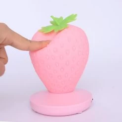 Cute Strawberry Lamp -Kawaii Fashion Shop Led Energy saving Lamp Children with Sleeping Night Light Fun Strawberry Shape USB Charging Silicone Lamp 4