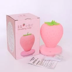 Cute Strawberry Lamp -Kawaii Fashion Shop Led Energy saving Lamp Children with Sleeping Night Light Fun Strawberry Shape USB Charging Silicone Lamp 5