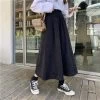 Vintage Loose High Waist Skirt -Kawaii Fashion Shop Loose Casual Vintage High Waist Skirt