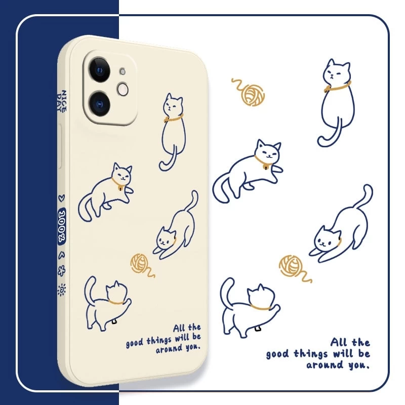 Lovely Cartoon Cat IPhone Case 7 Lovely Cartoon Cat IPhone Case - Image 5