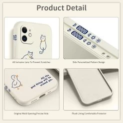 Lovely Cartoon Cat IPhone Case 13 Lovely Cartoon Cat IPhone Case -Kawaii Fashion Shop Lovely Cat Phone Case For iPhone 13 12 Pro Max 11 X XS XR XSMAX SE2020 5