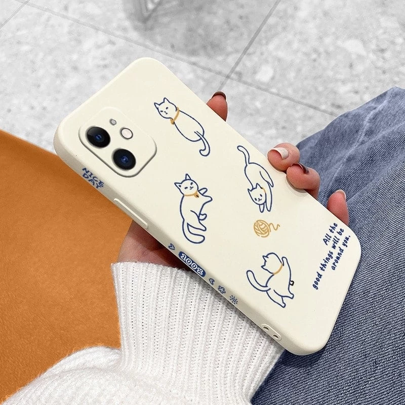 Lovely Cartoon Cat IPhone Case 3 Lovely Cartoon Cat IPhone Case