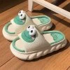 Kawaii Cartoon Frog Casual Slippers 1 Kawaii Cartoon Frog Casual Slippers -Kawaii Fashion Shop Lovely Frog Linen Slippers Women Couples Non Slip Thick Soled Spring Summer Cotton Linen Cool Slippers