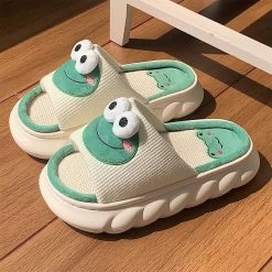 Kawaii Cartoon Frog Casual Slippers