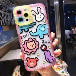 Cute Cartoon Animal Soft Silicone IPhone Case -Kawaii Fashion Shop Luxury Cute Cartoon Animal Soft Silicone Case for iPhone 13 12 11 Pro Max XR XS 2
