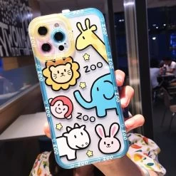 Cute Cartoon Animal Soft Silicone IPhone Case -Kawaii Fashion Shop Luxury Cute Cartoon Animal Soft Silicone Case for iPhone 13 12 11 Pro Max XR XS 3