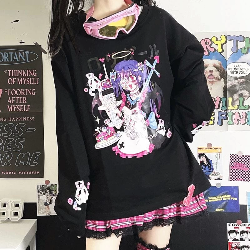 Harajuku Menhera Succubus Crewneck 3 Harajuku Menhera Succubus Crewneck