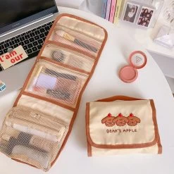 Kawaii Bear Foldable Storage Bag 11 Kawaii Bear Foldable Storage Bag -Kawaii Fashion Shop MINKYS Kawaii Bear Foldable Storage Bag Waterproof Cute Pencil Makeups Storage Bag School Office Stationery 3