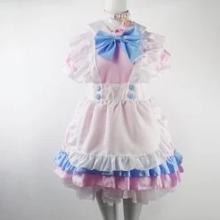 Cute Maid Uniform Dress -Kawaii Fashion Shop Maid Costume Cute Plus Size 2XL 3XL 4XL Pink And Blue Dress For Women Plus Size 3