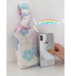 Tulip Flower Cosmetic Bag Pouch 12 Tulip Flower Cosmetic Bag Pouch -Kawaii Fashion Shop Makeup Bag Candy Color Storage Bag Cute Soft Cute Then Hand in Hand to Carry Bag 4