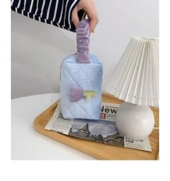 Tulip Flower Cosmetic Bag Pouch 13 Tulip Flower Cosmetic Bag Pouch -Kawaii Fashion Shop Makeup Bag Candy Color Storage Bag Cute Soft Cute Then Hand in Hand to Carry Bag 5