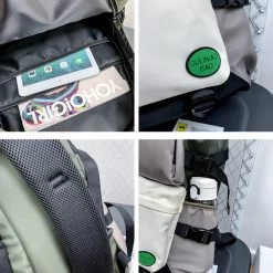 Kawaii Multi-pocket Nylon Backpack 13 Kawaii Multi-pocket Nylon Backpack -Kawaii Fashion Shop Multi pocket Nylon Backpack Bags Couples Classic Korea Stylish Bagpack Students College Schoolbag Large Capacity Man 5