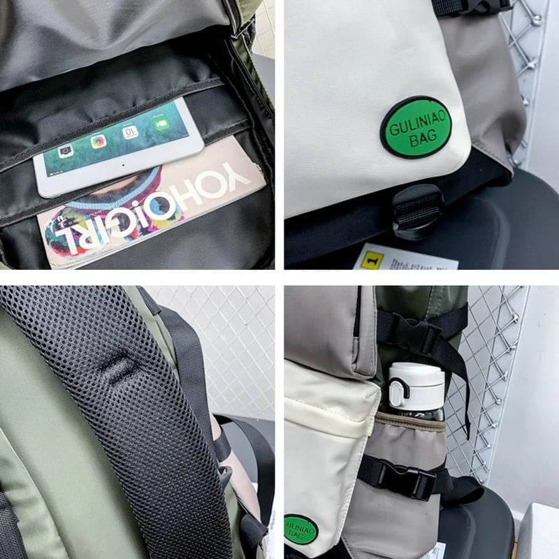 Kawaii Multi-pocket Nylon Backpack 8 Kawaii Multi-pocket Nylon Backpack - Image 6