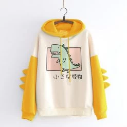 Cute Dinosaur Womens Hoodies -Kawaii Fashion Shop New Cute Dinosaur Womens Hoodies Plus Size Sweatshirt Pullovers Tops Harajuku Hooded Girls Female Teens Hooded 2