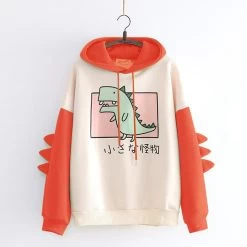 Cute Dinosaur Womens Hoodies -Kawaii Fashion Shop New Cute Dinosaur Womens Hoodies Plus Size Sweatshirt Pullovers Tops Harajuku Hooded Girls Female Teens Hooded 4