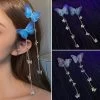 Elegant Fairy Butterfly Tassel Hair Clip -Kawaii Fashion Shop New Elegant Fairy Butterfly Tassel Hair Clip Hairpin Women Girl Retro Duckbill Headpiece Fashion Jewelry Gift