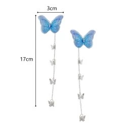 Elegant Fairy Butterfly Tassel Hair Clip -Kawaii Fashion Shop New Elegant Fairy Butterfly Tassel Hair Clip Hairpin Women Girl Retro Duckbill Headpiece Fashion Jewelry Gift 5