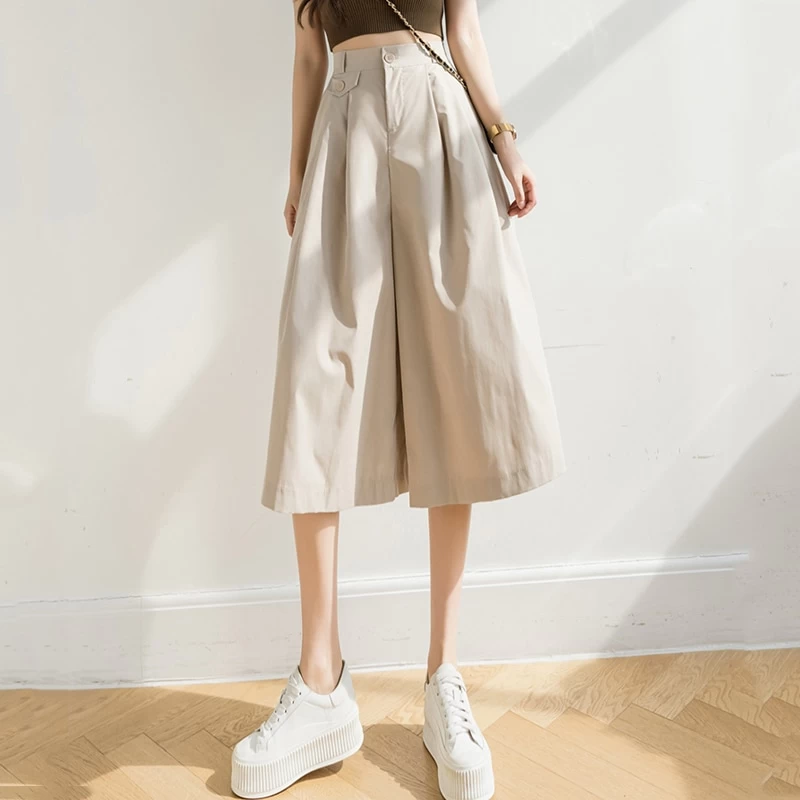 Kawaii Plicated Wide-leg Cropped Pants 4 Kawaii Plicated Wide-leg Cropped Pants - Image 2