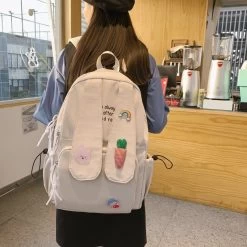 Kawaii Long Rabbit Ear Backpack -Kawaii Fashion Shop New Kawaii Long Rabbit Ear Backpack Bag Girl Female Cartoon Anmie Bunny Ear Bagpack Women Teen 2