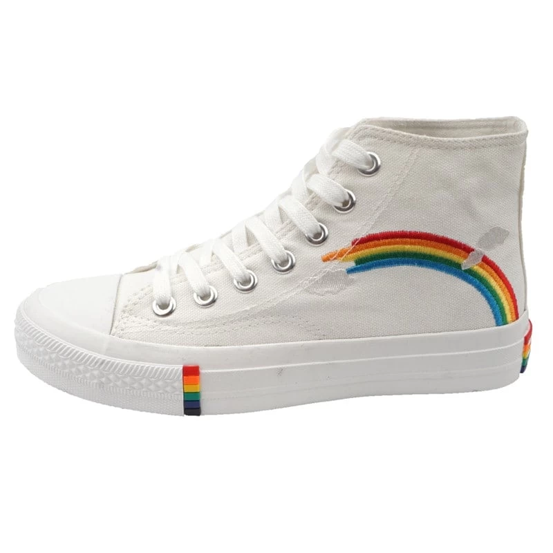 Kawaii Rainbow Print Canvas Shoes 7 Kawaii Rainbow Print Canvas Shoes - Image 5