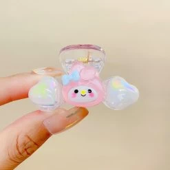 Cute Cartoon Love Hair Clip 12 Cute Cartoon Love Hair Clip -Kawaii Fashion Shop New Sanrio Flash Clip Pachacco Mymelody Kuromi Kawaii Cartoon Gradient Small Clip Love Bangs Clip Girl 4