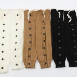 Winter Fashion Knit Socks 13 Winter Fashion Knit Socks -Kawaii Fashion Shop New Women Heap Heap Socks Fashion Winter Lace Button Leg Warmer Knitted Stocking Covers Legwarmers Soft 5