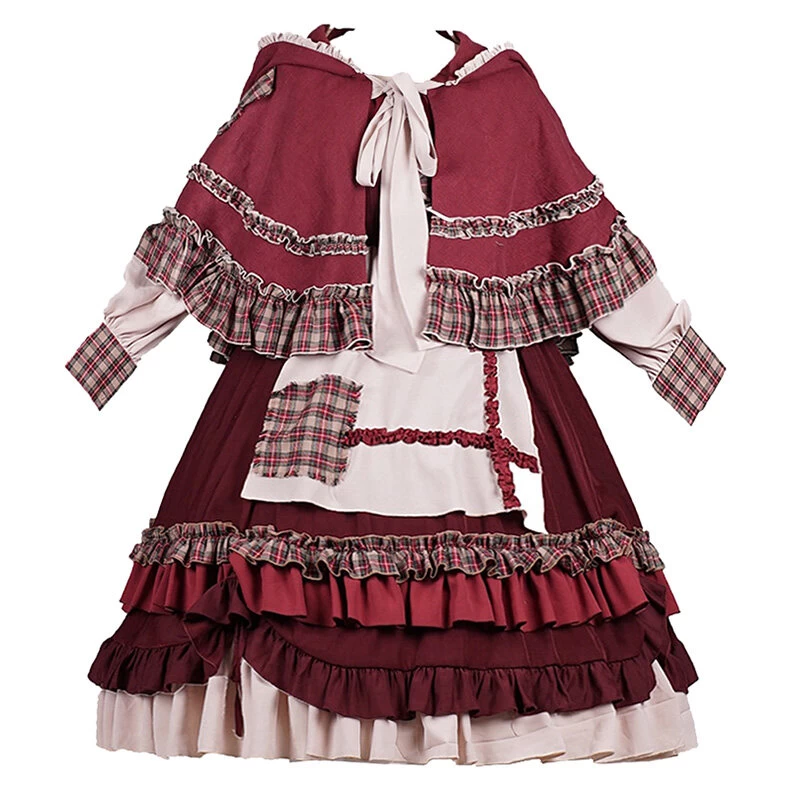Pastoral Style Little Red Riding Hood Lolita Dress Suit 4 Pastoral Style Little Red Riding Hood Lolita Dress Suit - Image 2